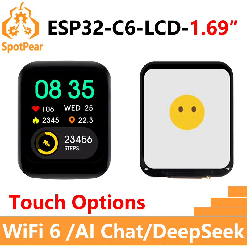 Waveshare Esp32 - Waveshare ESP32-C6 1,69 inç Dokunmatik LCD