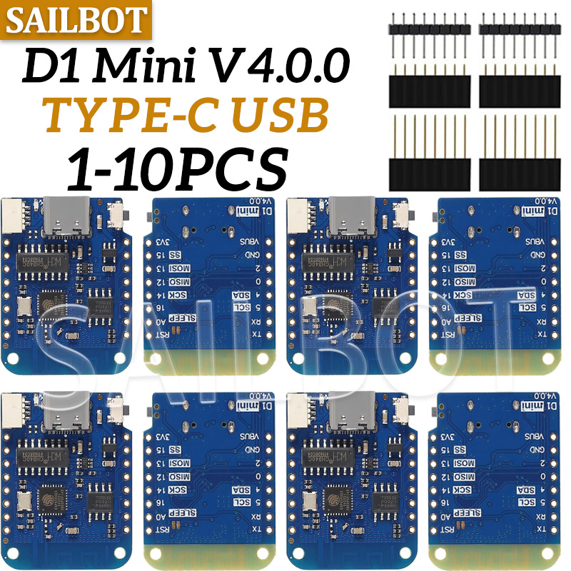 Wemos D1 Mini - 1-10 adet WeMos D1 Mini ESP8266