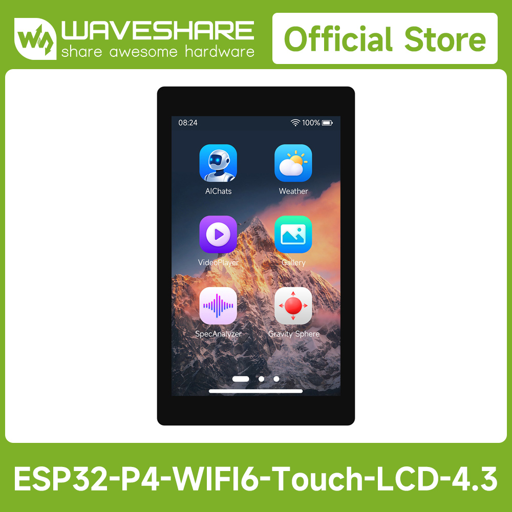 Doit Esp32 - Waveshare ESP32-P4-WIFI6 4,3 inç Geliştirme Kartı,