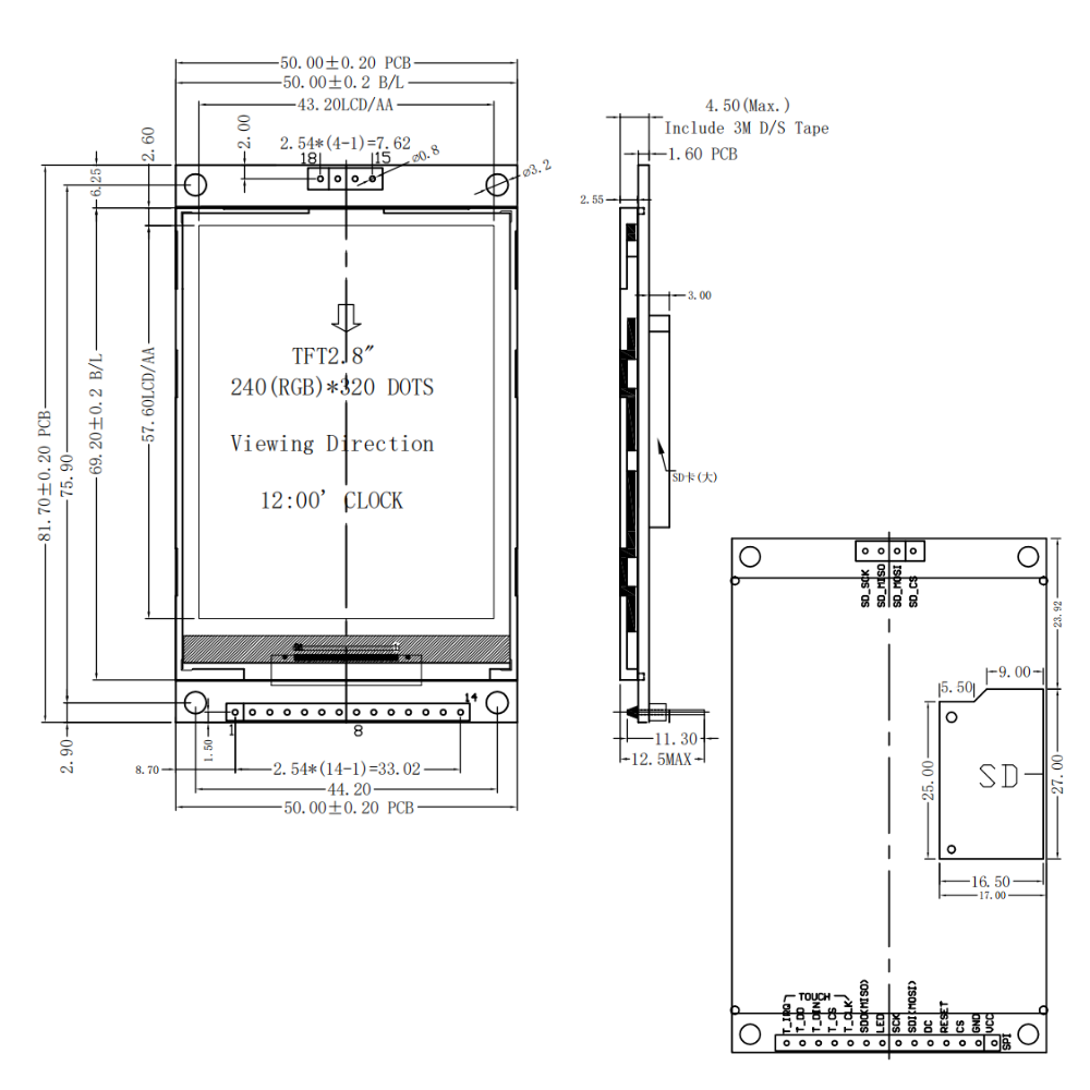 2.8 İnç TFT LCD Ekran Modülü E - Esp32 S3 Devkitc 1 incelemesi ve fiyatı