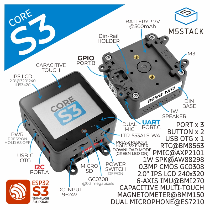 M5Stack Resmi ESP32-S3 2,0 inç - M5Stack Core2 incelemesi ve fiyatı